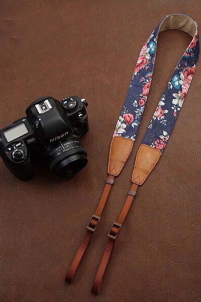 Blue jeans printing comfortable camera strap Neck Strap elastic carrying a classic for canon nikon sony