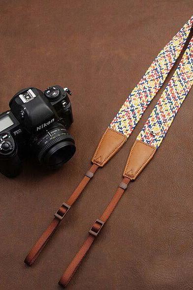 Plait National wind bohemian comfortable camera strap Neck Strap elastic carrying a classic for canon nikon sony