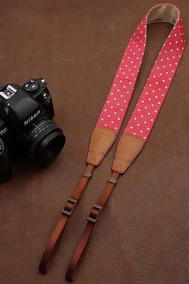 High Quality Red dot comfortable camera strap Neck Strap elastic carrying a classic for canon nikon sony
