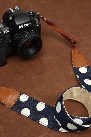 Dot jeans printing comfortable camera strap Neck Strap elastic carrying a classic for canon nikon sony