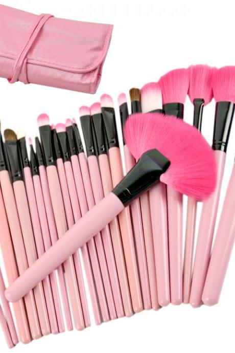 2015 fashion Professional 24Pcs Cosmetic Makeup Brush Set Make-Up Toiletry Kit 