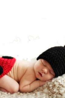Beetle two - piece Hand knitted wool clothes photo prop one hundred days newborn baby photography baby clothes joker pictures clothes