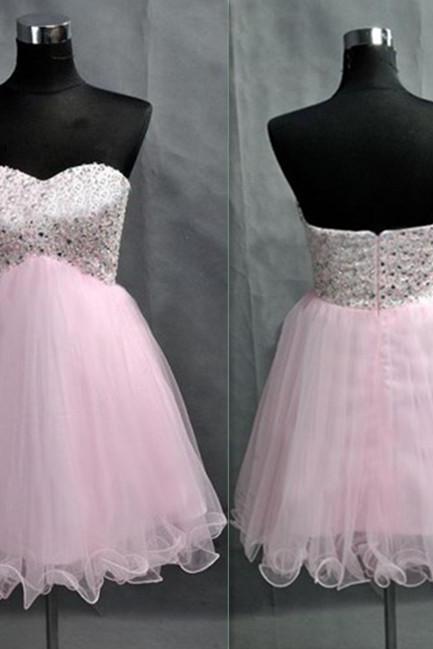 Real Made Sweetheart Homecoming Dresses ,pink Graduation Dresses,homecoming Dress,short/mini Homecoming Dress