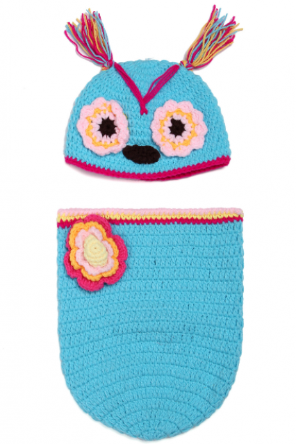 Owl Sleeping Bag Hand Knitted Wool Clothes Photo Prop One Hundred Days Newborn Baby Photography Baby Clothes Joker Pictures Clothes