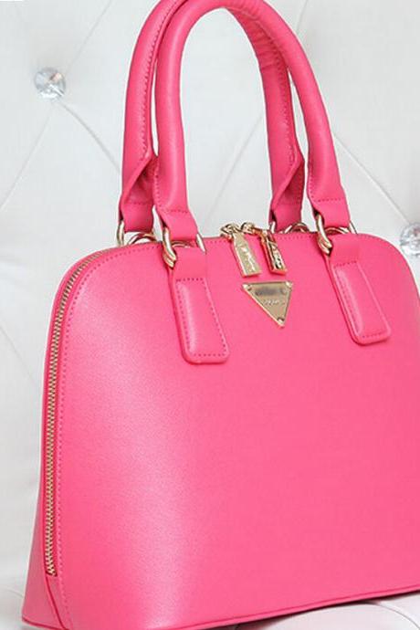 2015 Fashion Design Rose Zipper Metal Decorated Original Brand Womens Handbag