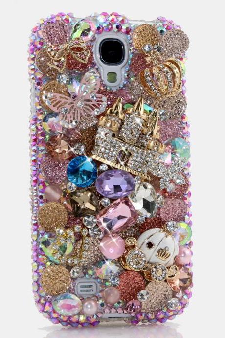 Bling Crystals Phone Case for iPhone 6 / 6s, iPhone 6 / 6s PLUS, iPhone 4, 5, 5S, 5C, Samsung Note 2, Note 3, Note 4, Galaxy S3, S4, S5, S6, S6 Edge, HTC ONE M9 (ULTIMATE FAIRYTALE DESIGN) By LuxAddiction