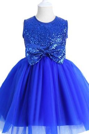 2015 New Marrylove tulle Girls Princess Skirt Dress royalblue Flower Girl Dress Costumes Children Children's Wear Dress