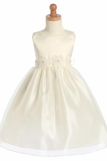 2015 Flower Girl Dress With Navy Sash And Bow Blossom Pink Sleeveless Taffeta Bodice Layered Skirt W_ Detachable Sash