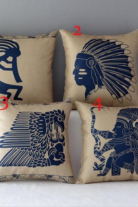 High Quality 4 pcs a set Indians Cotton Linen Home Accesorries soft Comfortable Pillow Cover Cushion Cover 45cmx45cm