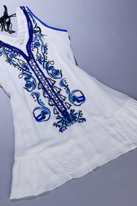 The Embroidery Rhinestone Cute Dress