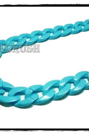  Blue CHUNKY CHAIN Plastic Link Necklace Craft Connector 30 inch A76