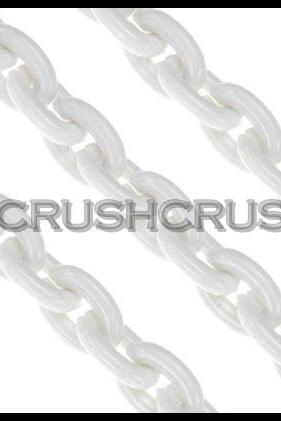  WHITE Chunky Chain Plastic Link Necklace Craft DIY 30 inch A45