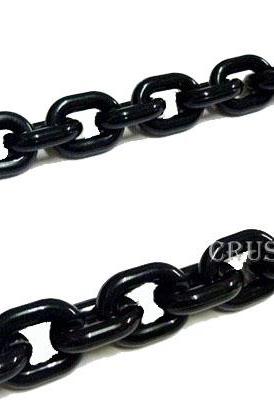  30 inch ( 57pcs ) --- BLACK Chunky Chain Plastic Link Conector Necklace Craft DIY A45
