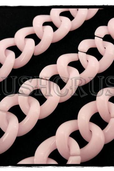  50pcs Baby Acrylic CHUNKY Link Chain Baby Pink Color X80