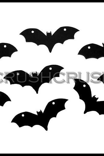  5pcs Black Bats Acrylic Pendants CHARMS Halloween PND-385