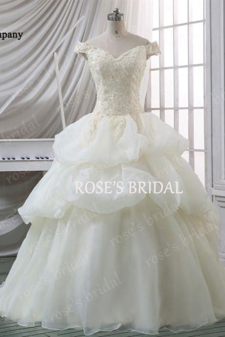 Ivory Wedding Dress, Princesa Wedding Gowns, Cap Sleeve Wedding Dress, Lace Wedding Dresses, Gorgeous Bridal Gowns, Cheap Wedding Gowns, Organza Dress For Weddings