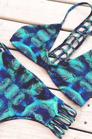 Sexy Two-piece Printing Bikini Swimsuit