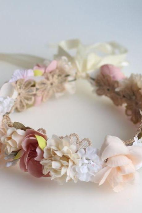 2Pcs Vintage Hair Accessories Wedding Bridal Headbands for Toddler Girls Mother and Daughter Pink Wedding Flower Rose Tiaras