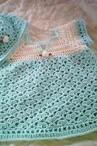 Crochet Pattern Baby Dress And Flapper Set For Real Babies Or Reborn 0004
