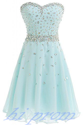 Light Blue Homecoming Dress,Tulle Homecoming Dresses,Homecoming Gowns,Beaded Party Dress,Short Prom Gown,Sweet 16 Dress,Cheap Homecoming Dresses