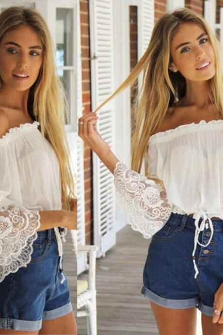 Fashion Women Summer Vest Top Sleeveless Blouse Casual Tank Tops T-shirt Lace