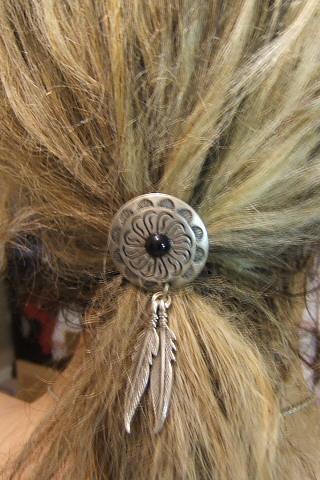Ponytail Holder, Concho, Southwestern Hair Accessories, Hair Jewelry, Hair Elastics, #80150-1,