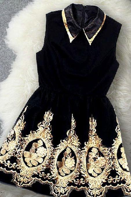 Cute Golden Vest Dress High Quality Lowest Price
