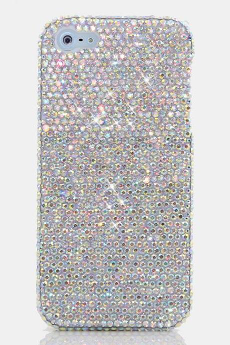 Bling Crystals Phone Case for iPhone 6 / 6s, iPhone 6 / 6s PLUS, iPhone 4, 5, 5S, 5C, Samsung Note 2, Note 3, Note 4, Galaxy S3, S4, S5, S6, S6 Edge, HTC ONE M9 (PLAIN AB CRYSTALS DESIGN) By LuxAddiction