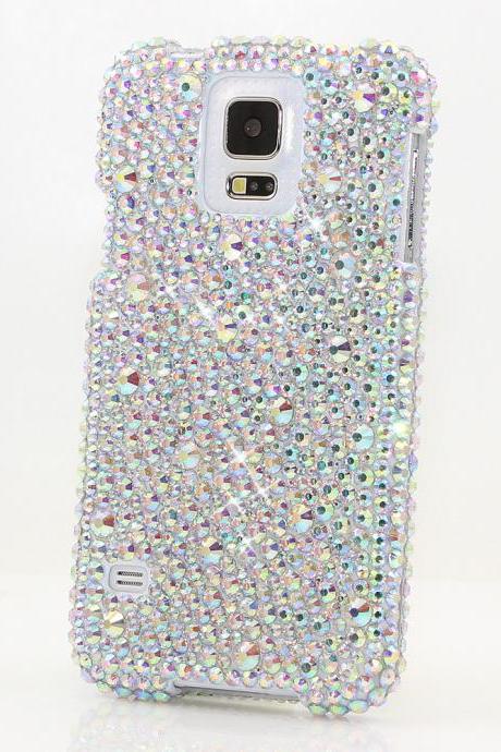 Bling Crystals Phone Case for iPhone 6 / 6s, iPhone 6 / 6s PLUS, iPhone 4, 5, 5S, 5C, Samsung Note 2, Note 3, Note 4, Galaxy S3, S4, S5, S6, S6 Edge, HTC ONE M9 (PLAIN AB MIXED CRYSTALS DESIGN) By LuxAddiction