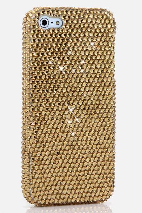 Bling Crystals Phone Case for iPhone 6 / 6s, iPhone 6 / 6s PLUS, iPhone 4, 5, 5S, 5C, Samsung Note 2, Note 3, Note 4, Galaxy S3, S4, S5, S6, S6 Edge, HTC ONE M9 (ROYAL GOLD DESIGN) By LuxAddiction