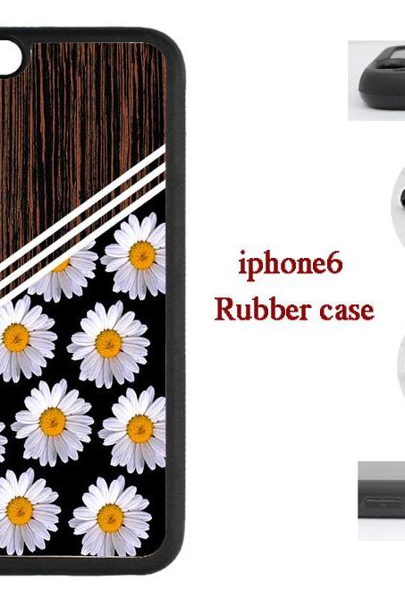 Small chrysanthemum Wood Grain Hard case cover for iPhone 4/4s/5/5s/6/6plus case Samsung Galaxy S3/S4 /S5 Note2/3/4 Case
