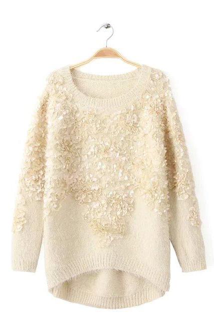 Loose Long-sleeved Knit Sweater Gh81608kj