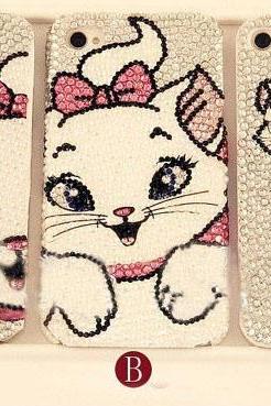 6c 6s Plus 7plus Galaxy S6 Lovely Cat Rhinestone Iphone Case Bling Phone 6 Case For Iphone And Samsung Mobile Oem Phone Case