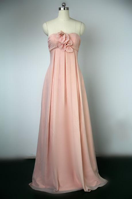 Pd08268 High Quality Prom Dress,a-line Prom Dress,chiffon Prom Dress,strapless Prom Dress, Charming Prom Dress