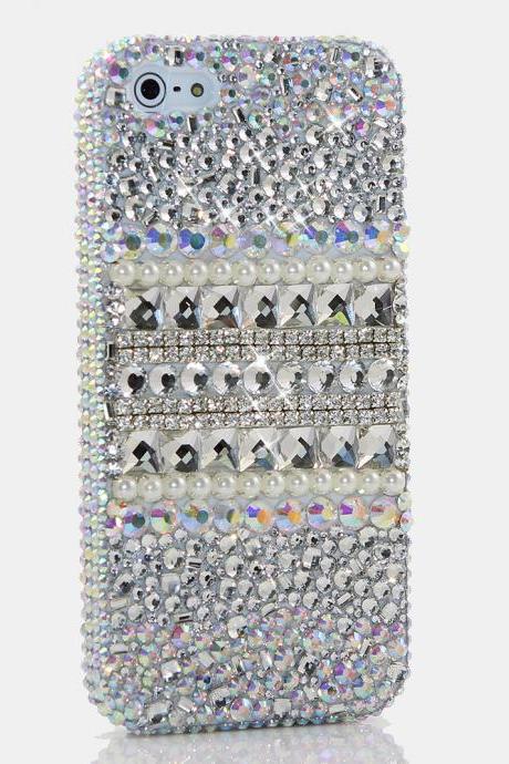 Bling Crystals Phone Case for iPhone 6 / 6s, iPhone 6 / 6s PLUS, iPhone 4, 5, 5S, 5C, Samsung Note 2, Note 3, Note 4, Galaxy S3, S4, S5, S6, S6 Edge, HTC ONE M9 (SHINE BRIGHT LIKE A DIAMOND DESIGN) By LuxAddiction