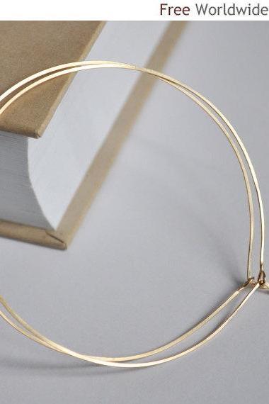Classic Hoop Earrings in Gold Filled - Elegant Hoops - Medium Size Earrings for Women