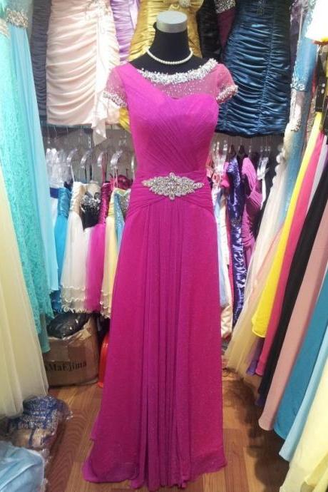 prom dresses 2019,long crystal beading dresses, fuschia evening dresses, formal dresses evening, plus size dresses, sexy evening gowns