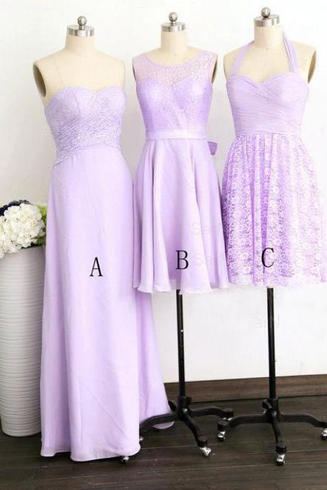 Mismatched Purple Bridesmaid Dress, Lace Bridesmaid Dress, Cheap Bridesmaid Dresses, Lavender Bridesmaid Dress, Junior Bridesmaid Dress, Dresses For Weddings