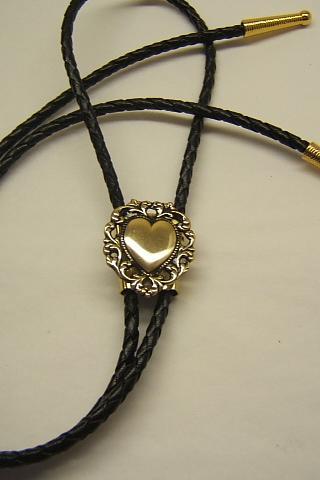 Special Price Ends 9/12/15,,bolo Tie, Bolos, Filigree Heart, Western, Shiny Brass, Men&amp;#039;s, Women&amp;#039;s