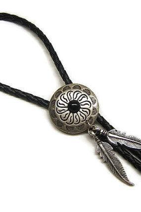 Bolo Tie, Southwest Indian Tribal Concho, Bolos, Western Ties, Lariats, Southwestern, #80151-1,