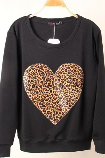 Round Neck Long-sleeved Heart-shaped Sweater We9805po