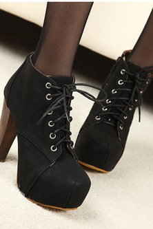 Lace Ankle Boots Thick With Martin Boots--Black 70L9Z1B44X5CQALLUNQPD W3X1A4OGM4F