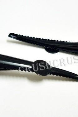  25pcs 53mm Black ALLIGATOR HAIR Clips With pad And Teeth C23