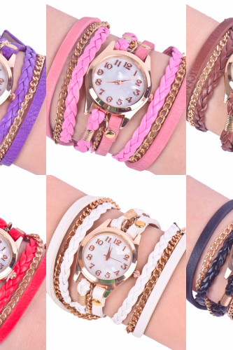*Free Shipping* lackingoneDigital Watch Hot Buy! Korean Fashion Retro Bracelet Watches Woman Casual Knit Long Leather Quartz Watch