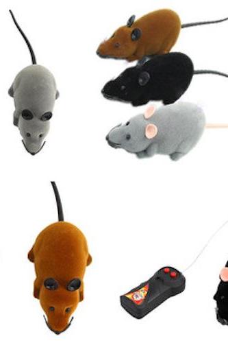 *Free Shipping* Hot Funny Remote Control RC Wireless Rat Mice Mouse Toy For Novelty Cat Dog Brown Black Grey 3 Colors