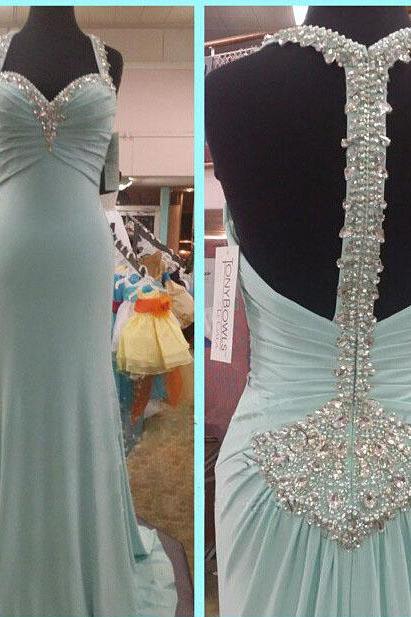 Long Prom Dress, Blue Prom Dress ,Unique Prom Dress, Formal Prom Dress, Inexpensive Prom Dress, Popular Prom Dress