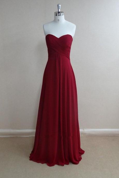 Simple And Pretty Burgundy Prom Dresses, 2016 High Quality Prom Gown ,2016 Bridesmaid Dresse ,evening Dresses,formal Dresses