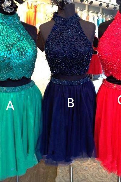 Navy Blue Homecoming Dress ,red Homecoming Dresses,tulle Homecoming Dress ,a Line Party Dress, Green Short Prom Gown ,sweet 16 Dress Beading