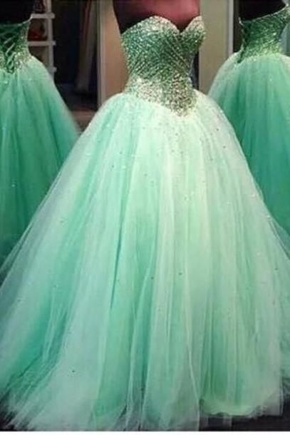 Real Made Sweetheart Beading Princess Quinceanera Dresses Lace-up Tulle Dresses Quinceanera Dresses Prom Dresses Prom Dress