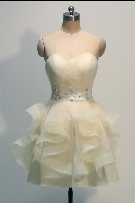 Hd09151 Charming Homecoming Dress,Organza Homecoming Dress,Sweetheart Homecoming Dress,Brief Homecoming Dress
